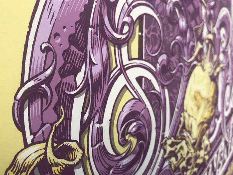 Vintage Screen-print /Aaron Horkey - Boris Roaring Silence Revue 07 ���M�T�C�� & �i���o�����O��