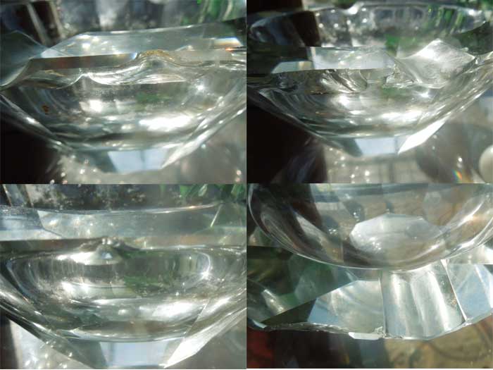 manana online store/Antique 10 Square crystal Glass Junk 