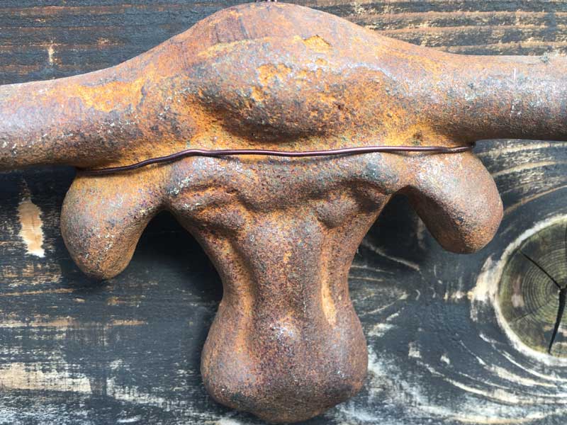 Antique、Vintage Cast Iron Long Horn Bull、アンティーク　アイアン鋳物のロングホーンのオブジェ