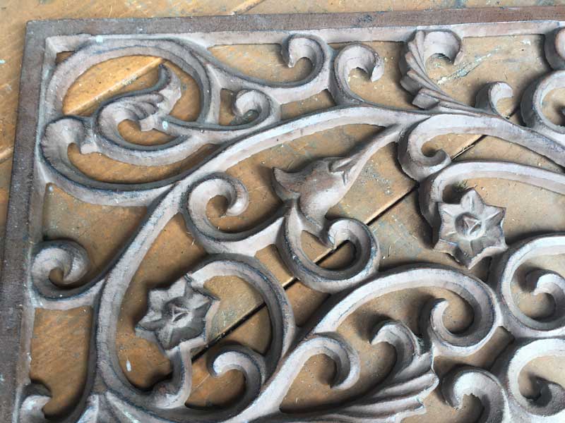 AntiqueAVintage Cast Iron Entrance matAeB[NAre[W ACǍփ}bg