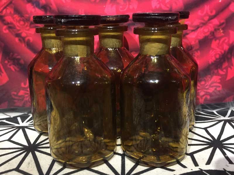 Antique、Vintage、Deadstock Amber Medicine Bottle ビンテージ アンバー ガラスボトル 薬瓶