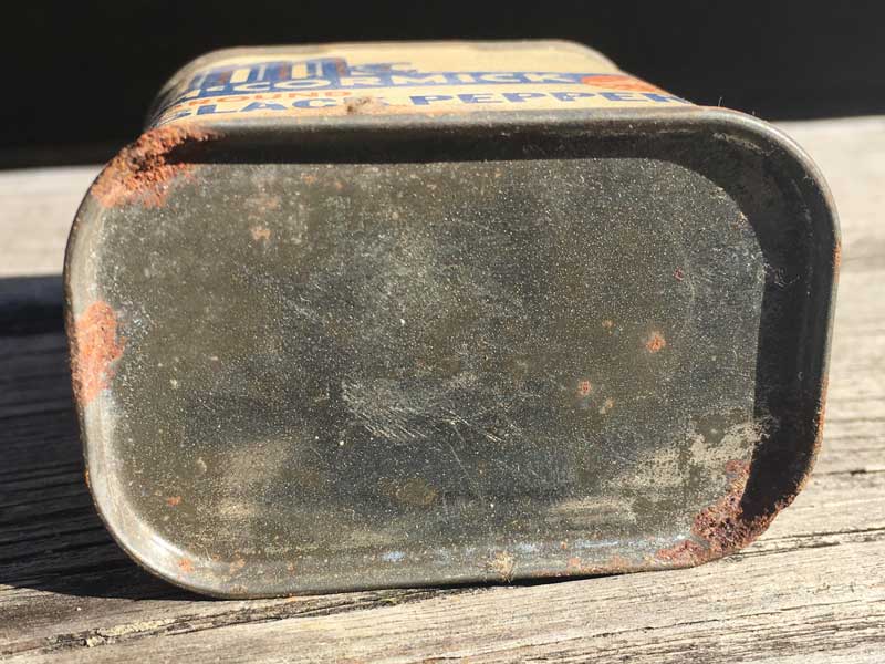 1950's Vintage McCORMICK BLACK PEPPER Tin Can 50年代 ビンテージ アメリカの古いブリキ缶 マコーミック