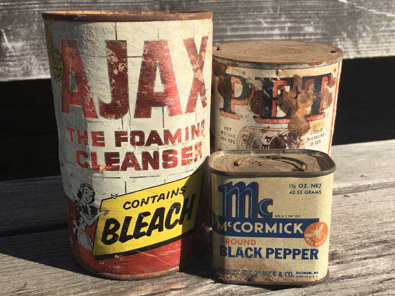 1950's Vintage PET MILK Tin Can 50年代 ビンテージ アメリカの古いブリキ缶 ペットミルク
