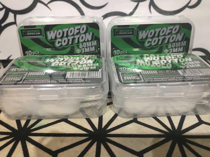 Wotofo Agleted Organic Cotton 3mm x10pcs EHgtH WOt I[KjbNRbg 10 set
