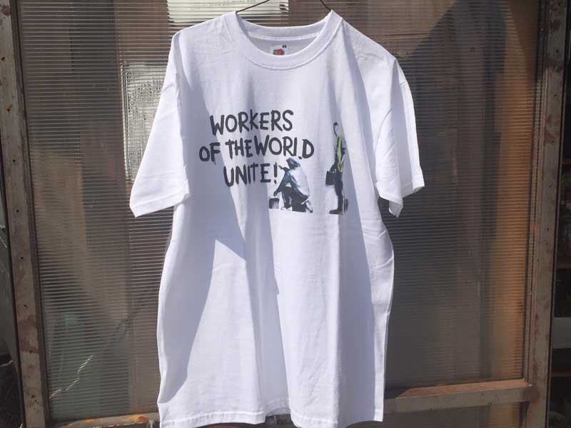 Vi Banksy oNV[@XeVA[g@OtBeB[TVc from UK Workers Of The World Unite S/S Tee