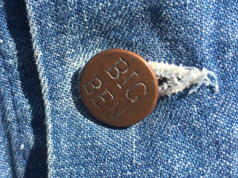 1980's Vintage Used Big Ben Denim Coverall JKT 80N rbOx@fj WPbgAJo[I[