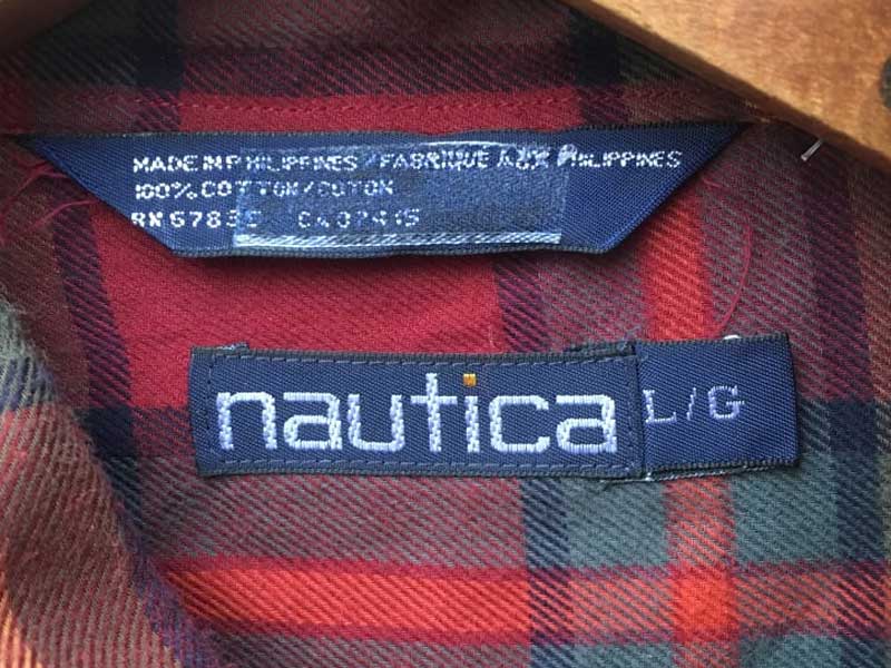 Used NAUTICA Button Down Check Shirts 、US古着 ノーチカ チェック柄のボタンダウンシャツ
