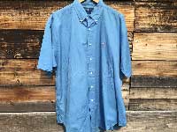 Used Polo Ralph Lauren Button Down S/S shirts、ポロ ラルフローレン 半袖ボタンダウンシャツ Sax/L