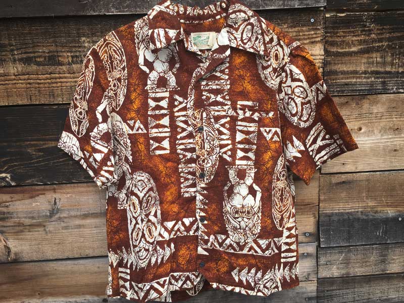 Vintage Aloha shirts Diamond Head Sports Wear Tiki/Made in Hawaii