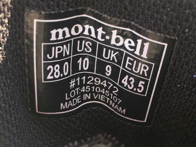 Used montbell Goretex Treckking Boots x SAebNX ^CIKu[c Ch 28cm