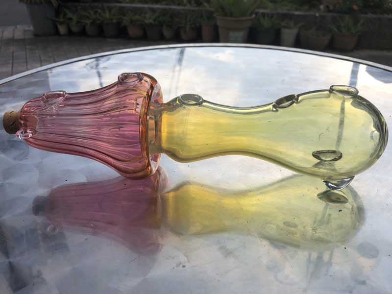 Send Up Art Glass Incense Burner/Lay &@Hang/MushroomÂ^ u &݂莮̂