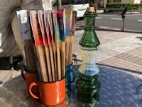 新品 Send Up Art Glass Incense Burner/Stand Drink Green アートガラスのお香立て スタンドタイプ