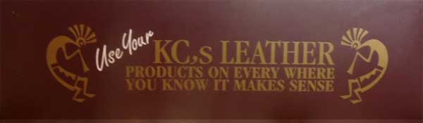 KC's Leather Products Wallet menuA menu