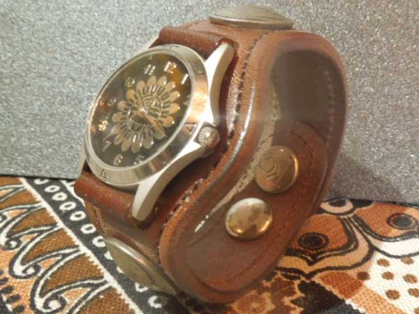 KC's Leather Craft Hand Made in Japan 3R` U[uX EIb` v Brown