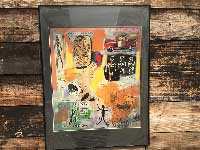 Basquiat Pop Art /バスキア ポップアート ポスター 額装マット処理　スチール製フレーム付