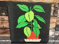 Vintage Green Plant Fabric Art、ビンテージ グリーンプラント ファブリックアート