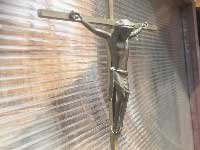 Vintage Used INRI 十字架に張り付けられたイエス・キリストのウォールデコ