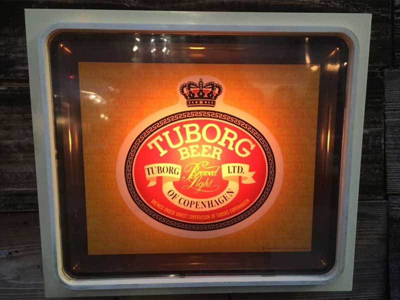 Vintage Pub Mirror TUBORG BEER Are[W c{O̓dpu~[