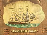 Vintage Star of India　Art スター・オブ・インディア号、帆船のアート