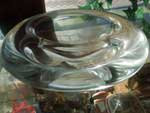 Antique Clear HeavyCrystal Glass Ashtray/アンティーク 透明で重たいクリスタルガラスの灰皿