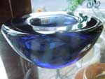 Vintage Crystal Glass Ashtray/ビンテージ　クリスタルガラス灰皿　Heavy Purple キャンドルホルダー