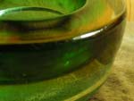 Antique Crystal Glass Ashtray(アンティーク クリスタル ガラス アシュトレイ) クリア×グリーン×オレンジ