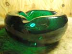 Antique Murano Glass Ashtray/ムラノガラス 灰皿　Heavy Green 