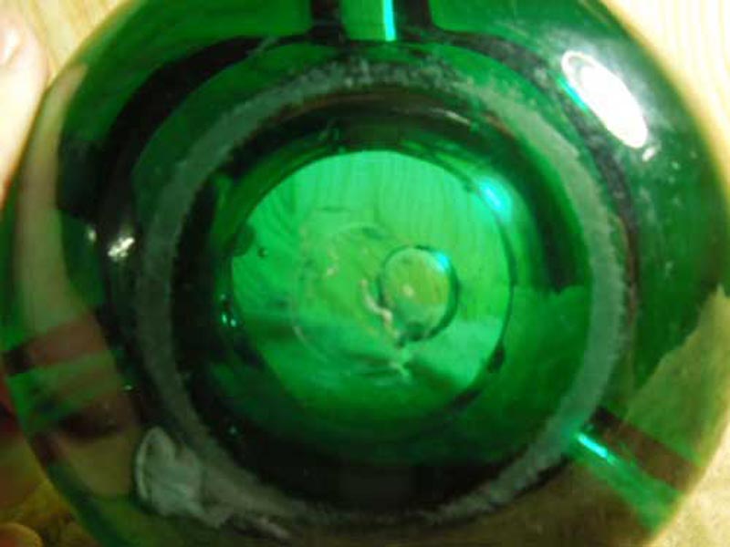 Antique Murano Glass Ashtray/Heavy Green ムラノガラス 灰皿