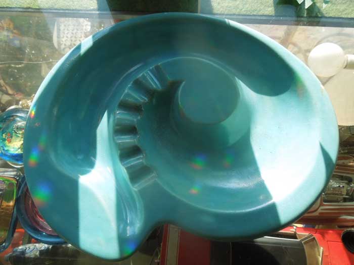 Vintage Pottery Turquoise Ashtray/ビンテージ 陶器製のターコイズ色の灰皿