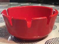Vintage、Melamine Ashtray ビンテージ メラミン製の灰皿 Red