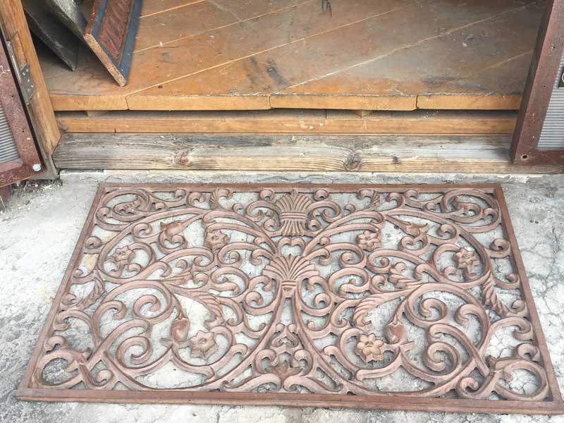 Antique、Vintage Cast Iron Entrance matアンティーク、ビンテージ アイアン鋳物の玄関マット