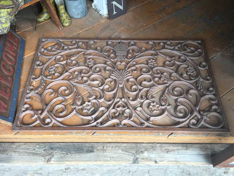 Antique、Vintage Cast Iron Entrance matアンティーク、ビンテージ アイアン鋳物の玄関マット