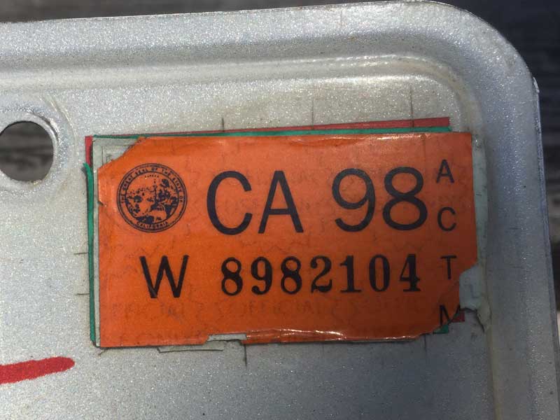 Vintage Used US Number PlateAJ̃io[v[g California 90N JtHjAB