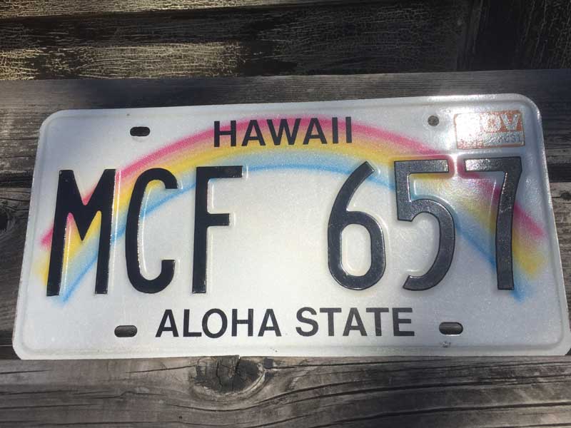 ;Vintage Used US Number Plateアメリカのナンバープレート Hawaii ハワイ