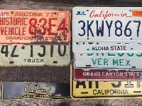 Vintage Used US Number Plate ビンテージ アメリカのナンバープレート カリフォルニア ハワイ メキシコ
