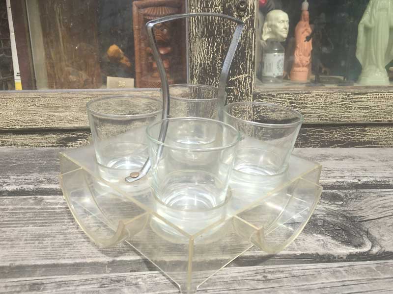 Antique Vintage 1960's 4 Glass set、ビンテージ　60年代 グラスセット