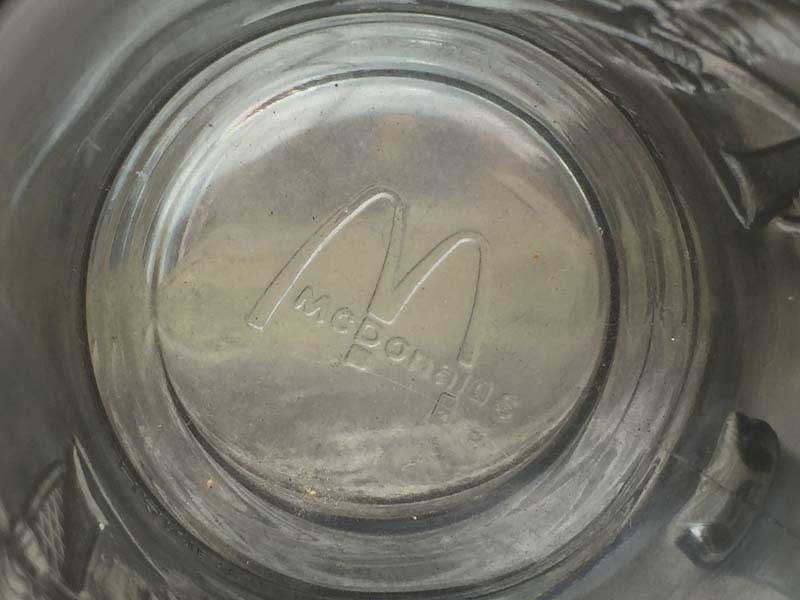 Vintage McDonald's Glass Mug Cup、1977年 マクドナルド ガラス製のマグカップ、ロナルド、ハンバーグラー