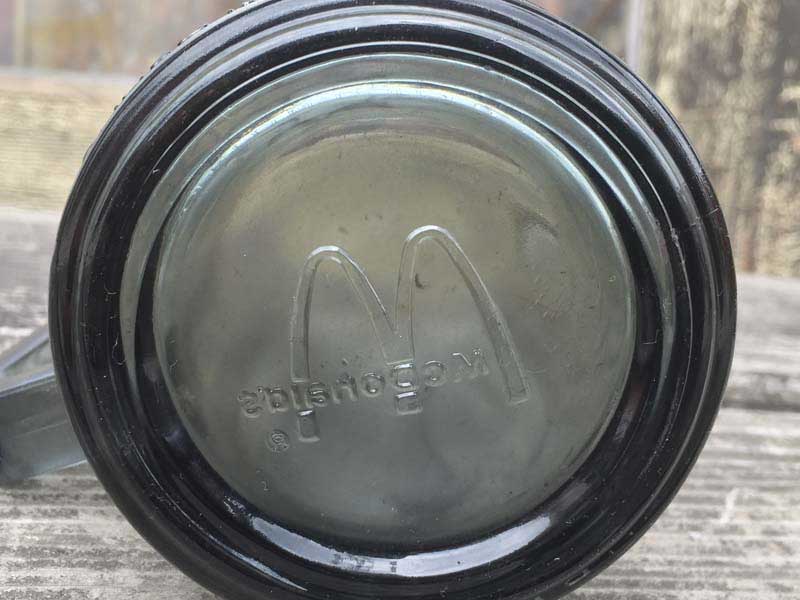 Vintage McDonald's Glass Mug Cup、1977年 マクドナルド ガラス製のマグカップ、ロナルド、ハンバーグラー