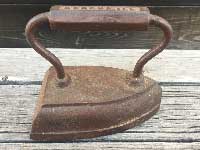1940's Antique Used Iron Iron with handle GENEVAILL 40年代 ハンドル付のアイアン製アイロン