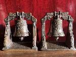 Antique、Vintage Cast Iron Liberty Bell Bookend リバティベル ブックエンド 2個 set アイアン鋳物
