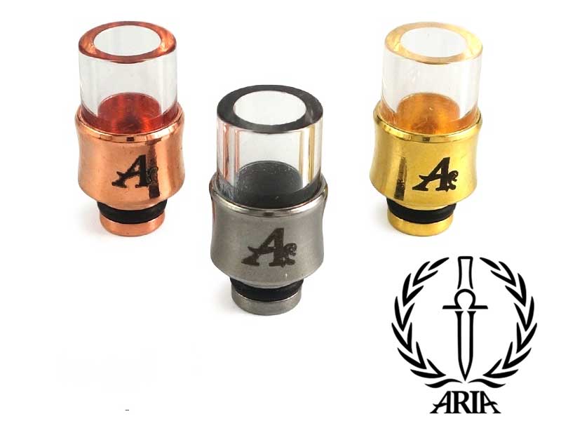 Aria Temple Pyrex Drip Tip 510接続 アリア 耐熱パイレックスガラス ドリップチップ　