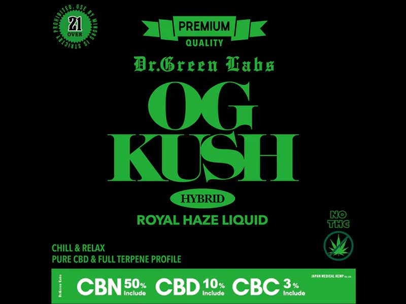 Dr.Green Labs/OG KUSH/Amped up CBN Liquid Total 63% 630mg、OG KUSH CBNリキッド