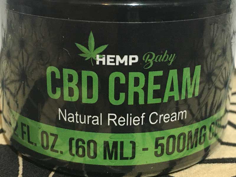 Hemp Baby CBD Natural Relief Cream 500mg ナチュラルレリーフクリーム、筋肉・関節用クリーム