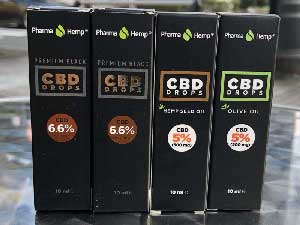 PharmaHemp PREMIUM BLACK CBD Oil Drop ファーマヘンプ フルスペクトラム CBD舌下用オイル 10ml プレミアムブラック 6.6 %、ヘンプシードオイル 5%、オリーブオイル 5%