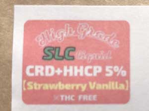 Second Life CBD/HHCP & CRD リキッド/Strawberry Vanilla 1ml HHCP 5%、トータル900mg