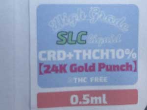 Second Life CBD/THCHLbh/24K Gold Punch 0.5ml THCH 10%Ag[^450mg THCHLbh