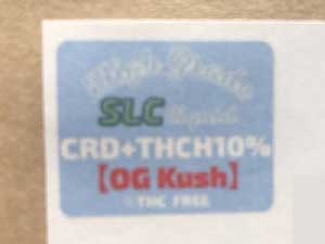 Second Life CBD/THCH & CRD リキッド/OG Kush 1ml & 0.5ml THCH 10%、トータル900mg