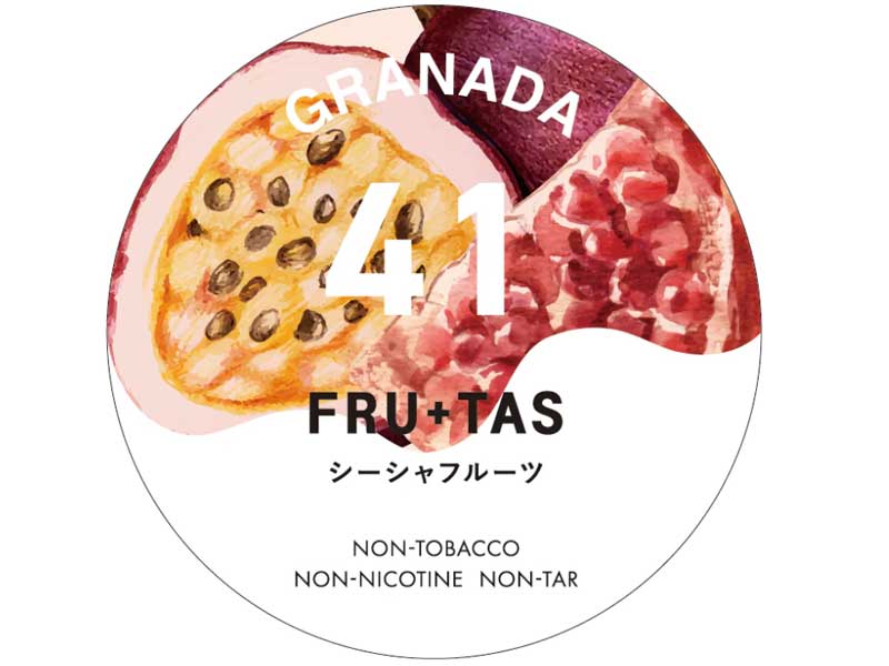 FRU+TAS 天然の果実とろける、生シーシャShisa　Flavor 、フルータスシーシャフレーバー ニコチンフリー