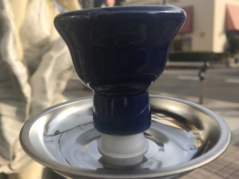 Shisha シーシャ 水パイプ本体 Medium Blue2 /41cm　ガラス、陶器、ステンレス
