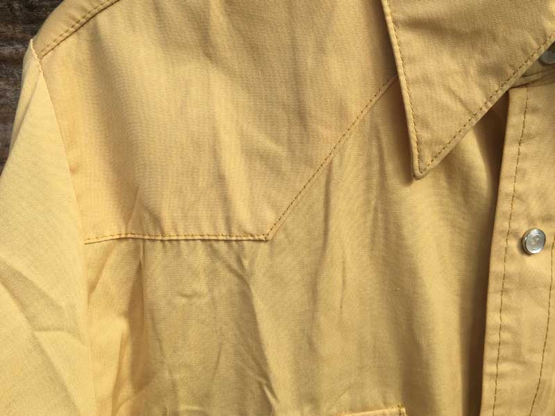 Vintage Used Lee Western Shirts AUSÒ 60N 70N re[W [ EGX^Vc Yellow